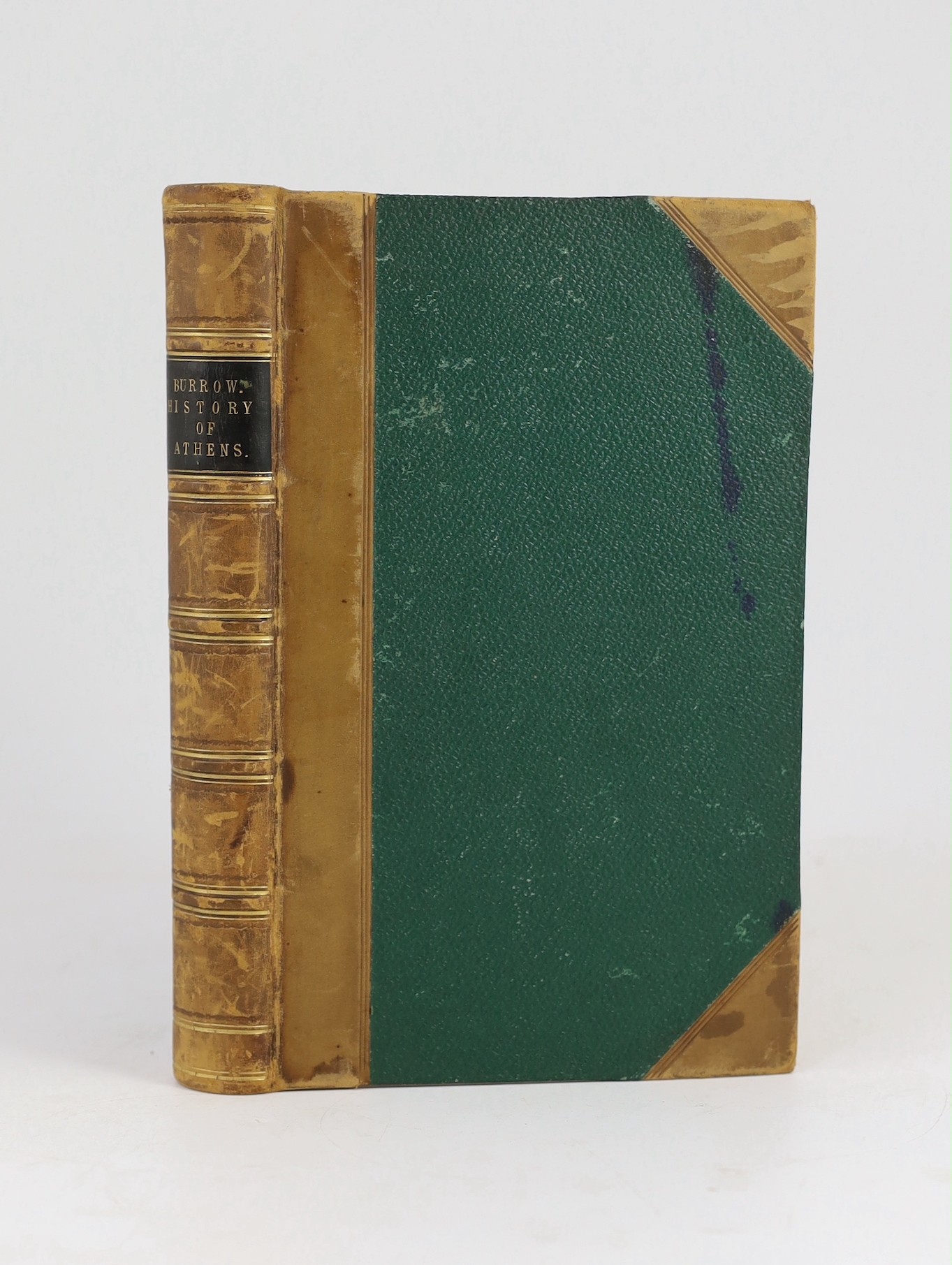 Burrow, Rev. E.I. - The Elgin Marbles; with an abridged historical and topographical account of Athens. vol.I (all published). 39 engraved plates and a plan (with key sheet); later 19th cent. half calf and cloth, gilt-ru